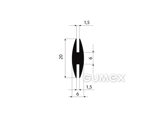 GUMMIPROFILE H-FORM - EPDM